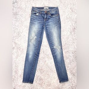 Madewell Skinny Jeans Ripped Women’s Size 25x27 Medium Wash